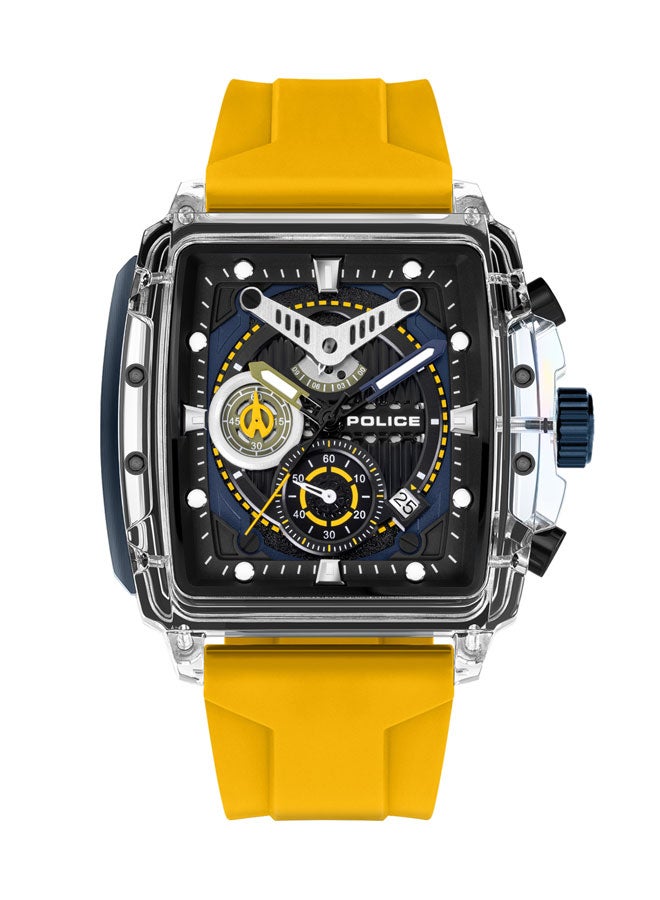 POLICE - Men's Clout 43mm Quartz Multi-Function Watch with TR90 Case & Four Distinct Straps - Image 1