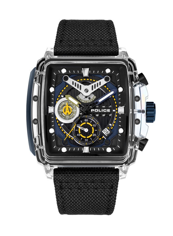 POLICE - Men's Clout 43mm Quartz Multi-Function Watch with TR90 Case & Four Distinct Straps - Image 1