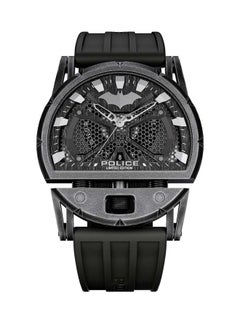 POLICE Men's Dark Side Limited Edition Batman Watch, 46mm Stainless Steel Case & Black Silicone Strap  - Image 1