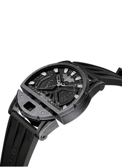 POLICE Men's Dark Side Limited Edition Batman Watch, 46mm Stainless Steel Case & Black Silicone Strap  - Image 2