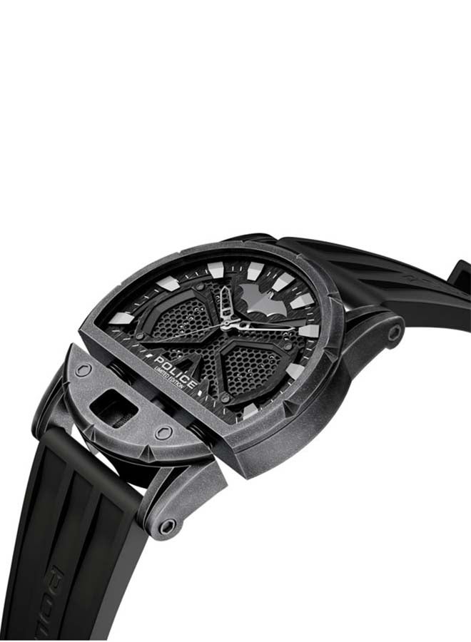 بوليس Men's Dark Side Limited Edition Batman Watch, 46mm Stainless Steel Case & Black Silicone Strap  - Image 2
