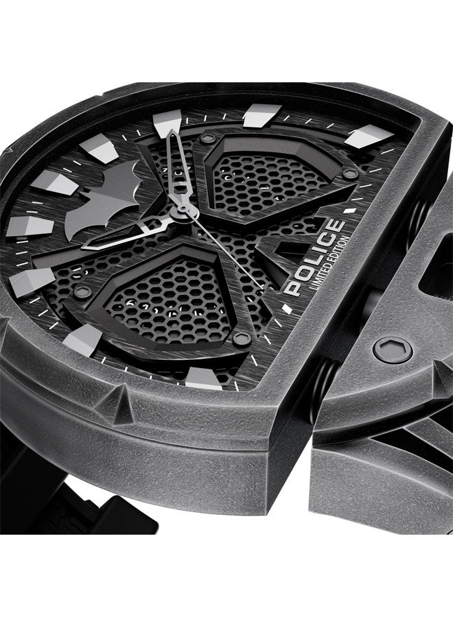 بوليس Men's Dark Side Limited Edition Batman Watch, 46mm Stainless Steel Case & Black Silicone Strap  - Image 4