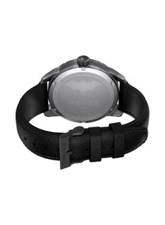 POLICE Men's Batman 45mm Analog Watch with Antique Ion-Plated Gun Dial, Batman Logo & Genuine Leather Strap  - Image 3