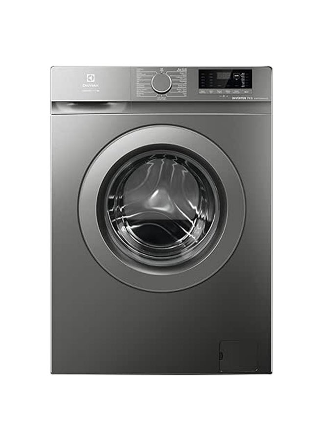 الكترولوكس 7KG BLDC Inverter Motor Washing Machine, 1200RPM, 15 Programs, Fully Automatic Freestanding Washer, 5 Star Energy Efficiency, LED Indicator, Hygiene Care & Tub Clean EWF7028M6GA Dark Grey  - Image 1