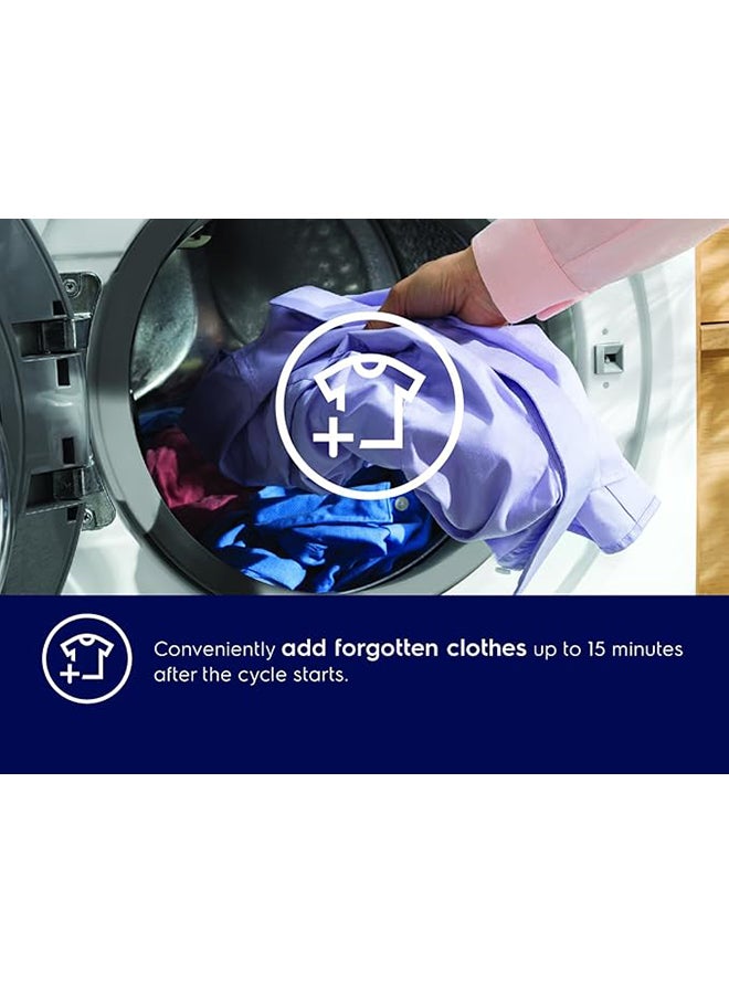 الكترولوكس 7KG BLDC Inverter Motor Washing Machine, 1200RPM, 15 Programs, Fully Automatic Freestanding Washer, 5 Star Energy Efficiency, LED Indicator, Hygiene Care & Tub Clean EWF7028M6GA Dark Grey  - Image 5