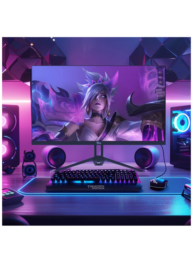 TWISTED MINDS - TM ECO SERIES 24” Gaming Monitor, 120Hz, 1ms Response Time, Full HD (1920x1080), IPS, Adaptive Sync, HDMI 2.1, DisplayPort 1.4, Built-in Speakers, HDR, Low Blue Light, VESA Mountable, 250cd/m² Brightness, 99% sRGB, LED Backlight, 75x75mm VESA, TM24FHD120IPS Black - Image 1
