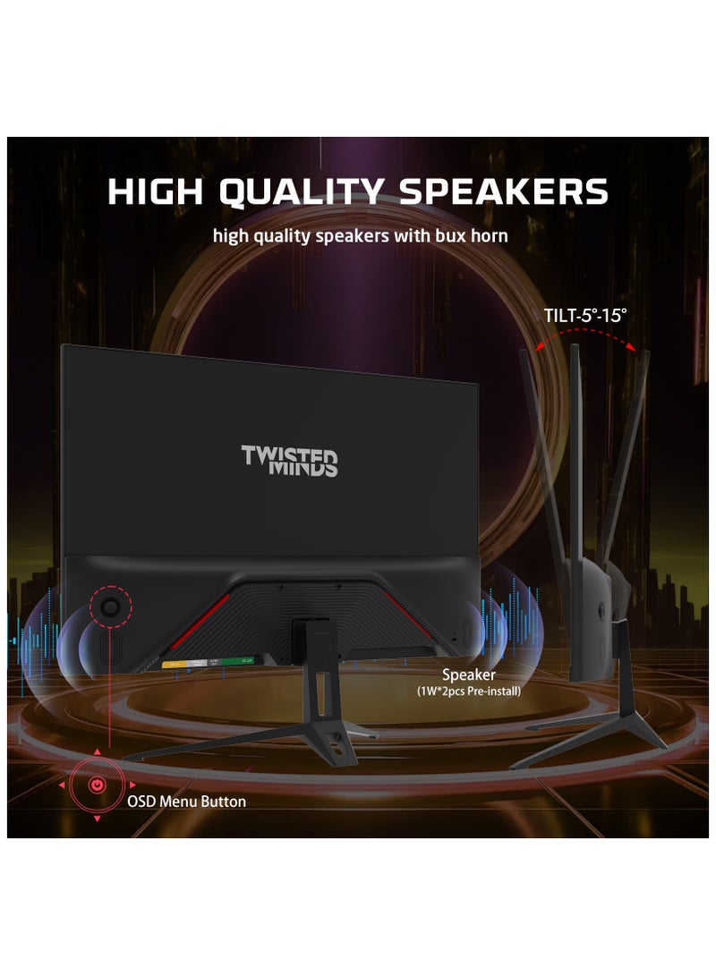 تويستيد مايندز TM22FHD1201PS 22” FHD Gaming Monitor – 120Hz Refresh Rate, 1ms Response Time, IPS Panel, HDMI 2.1 & DP 1.4, Adaptive Sync, Ultra-Slim Bezel Black - Image 3