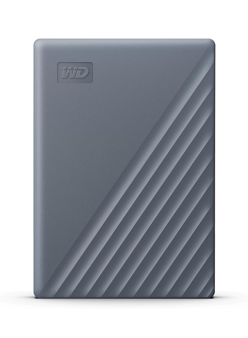 WD - 5TB My Passport Hard Drive, Gray,USB C,USB A,exFAT,Password protection,hardware encryption, works with Chromebook badge-WDBRMD0050BGY-WESN 5 TB - Image 1