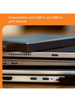 WD 5TB My Passport Hard Drive, Gray,USB C,USB A,exFAT,Password protection,hardware encryption, works with Chromebook badge-WDBRMD0050BGY-WESN 5 TB  - Image 3