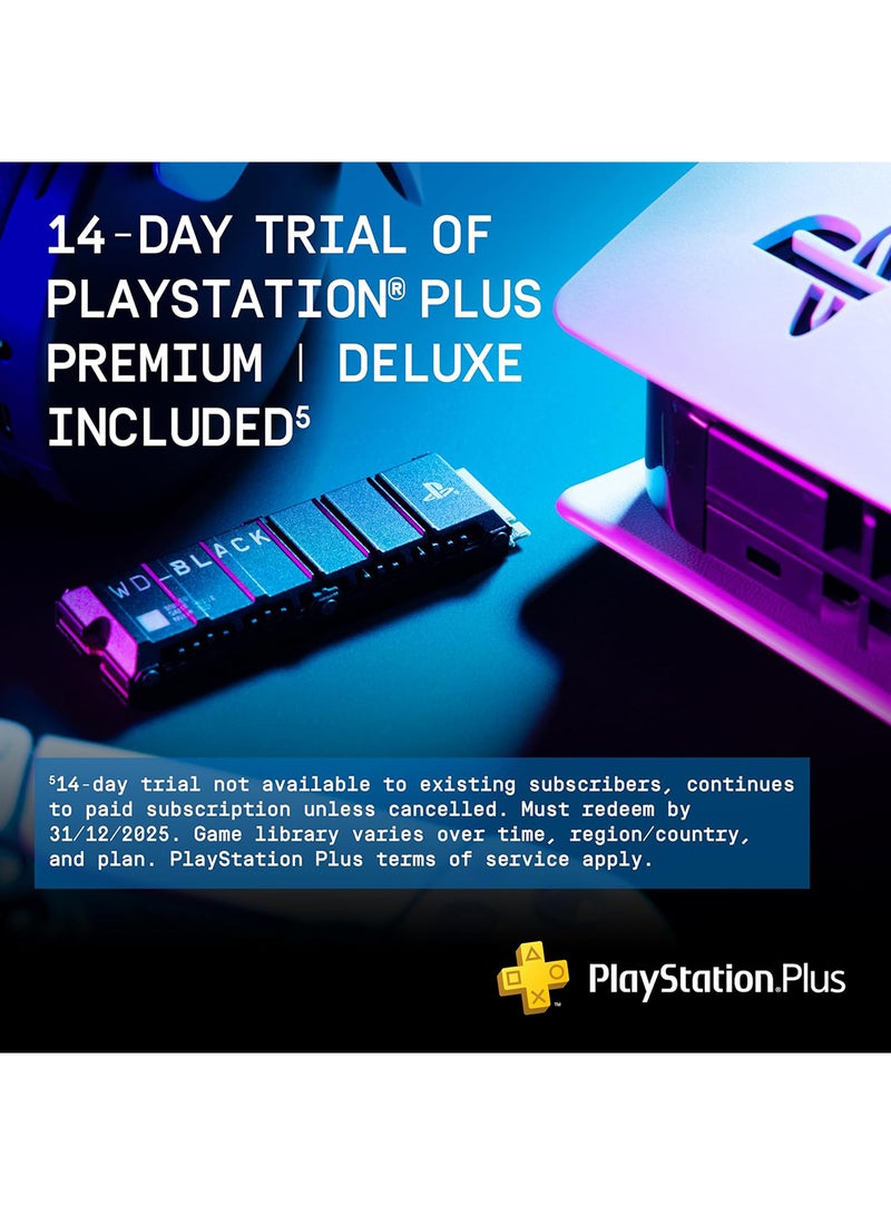 WD 2TB SN850P NVMe M.2 SSD Officially Licensed Storage Expansion for PS5 Consoles, up to 7,300MB/s, with heatsink - WDBBYV0020BNC-WRSN | 2 TB - Image 3