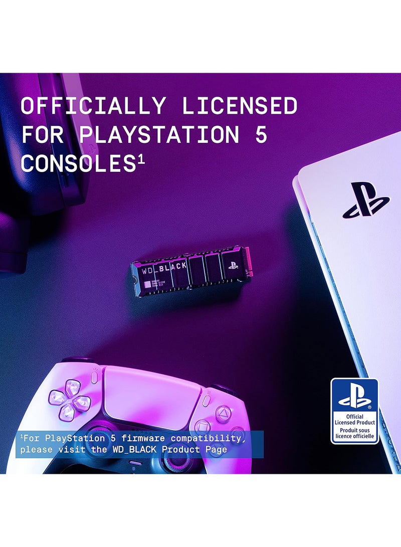 WD 2TB SN850P NVMe M.2 SSD Officially Licensed Storage Expansion for PS5 Consoles, up to 7,300MB/s, with heatsink - WDBBYV0020BNC-WRSN | 2 TB - Image 2