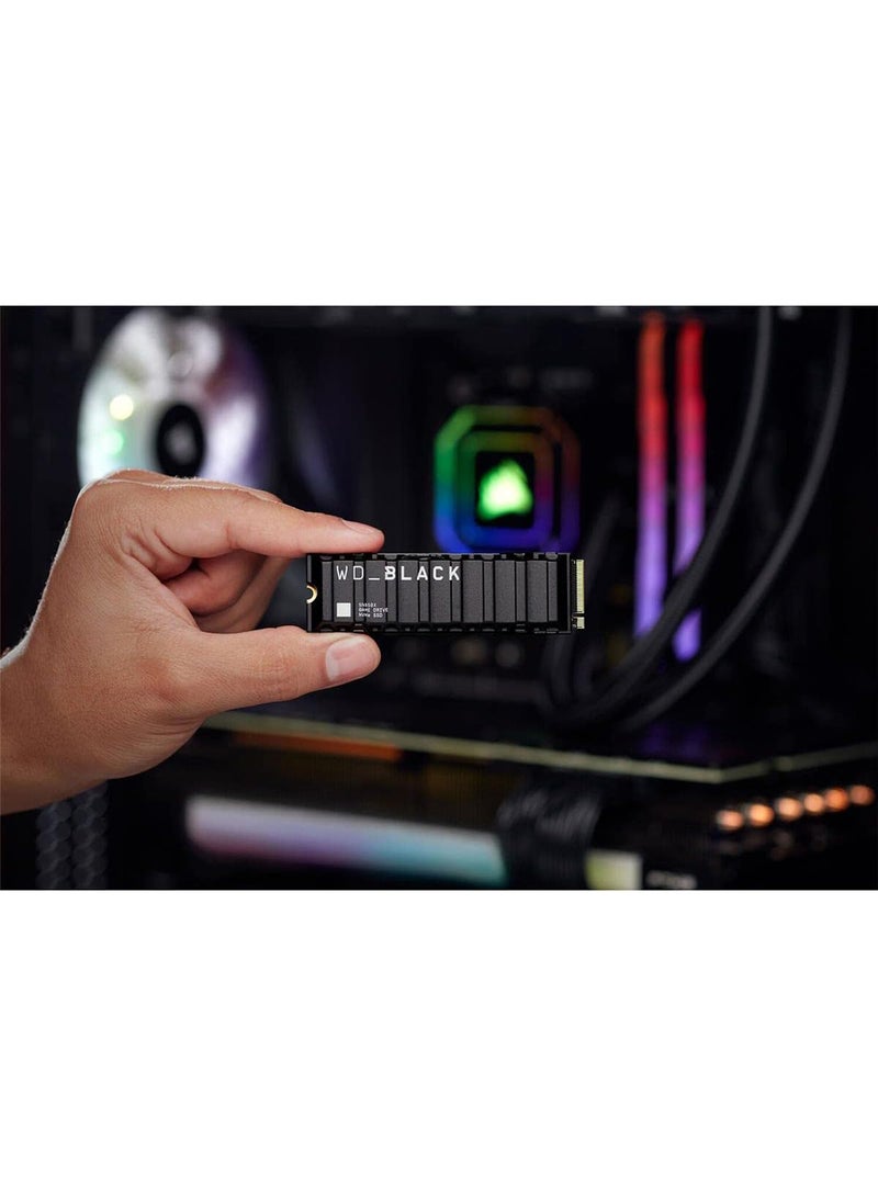 WD - 2TB SN850X NVMe Internal Gaming SSD Solid State Drive with Heatsink - Works with Playstation 5, Gen4 PCIe, M.2 2280, Up to 7,300 MB/s - WDBB9H0020BNC-WRSN 2 TB - Image 1