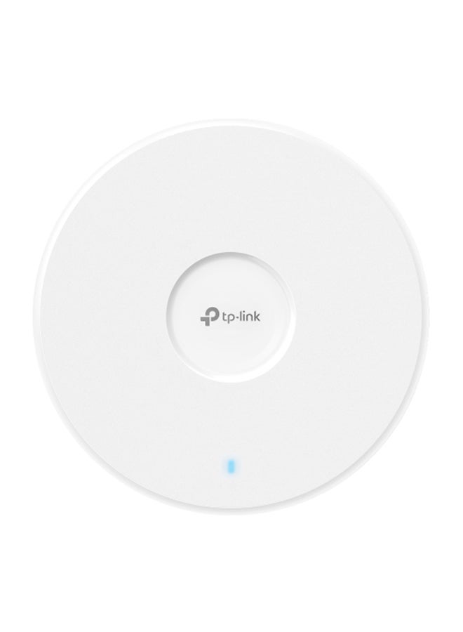 TP-LINK EAP772 BE9300 Tri-Band Wi-Fi 7 Ceiling Mount Access Point - 2.5G Ethernet, 574 Mbps (2.4 GHz), 2880 Mbps (5 GHz), 5760 Mbps (6 GHz), 320 MHz Bandwidth, AI Roaming, Mesh Support, MU-MIMO, OFDMA, WPA3 Security, Bluetooth 5.2, Centralized Management, PoE, Wall/Ceiling Mountable, 140㎡ Coverage White  - Image 1