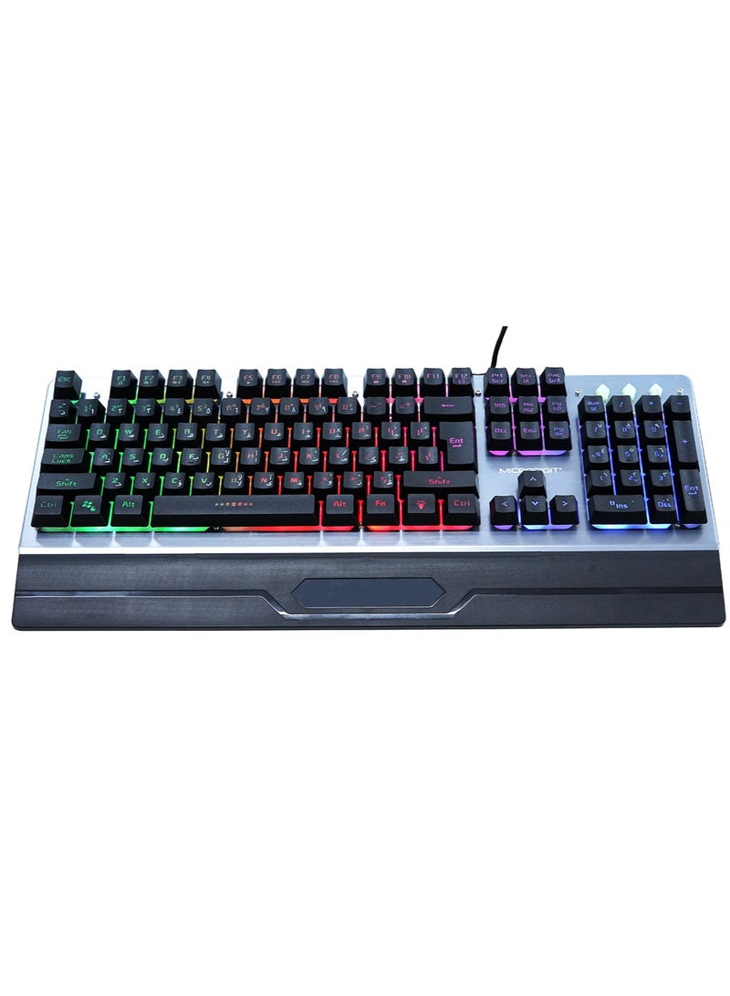 ميكرو ديجيت - 104 Keys Gaming Keyboard is Stylish, RGB LED Backlight, Light Weight, Smooth and Suspended Touch keys multicolour - Image 1
