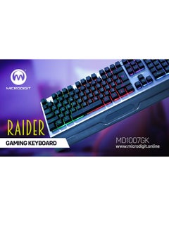 ميكرو ديجيت 104 Keys Gaming Keyboard is Stylish, RGB LED Backlight, Light Weight, Smooth and Suspended Touch keys multicolour  - Image 5