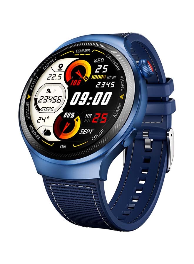 ITEL Smart Watch O43 1.43" AMOLED 2.5D AOD Display, IP68 Waterproof, 100+ Sports Mode, Health Monitor, Full Metal Starlight Design, Fast Charging Tranquil Blue  - Image 1