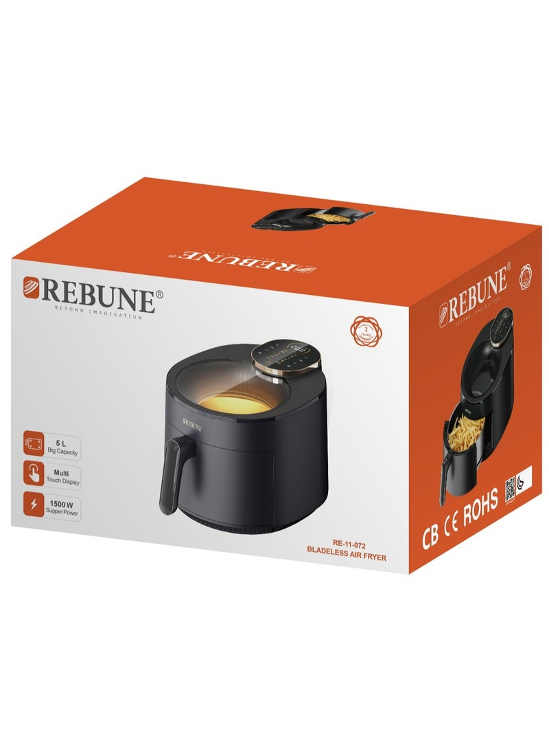 ريبون قلاية هوائية - طهي صحي ومذاق لذيذ بلمسة واحدة! 5 L 1500 W RE-11-072 - Image 2