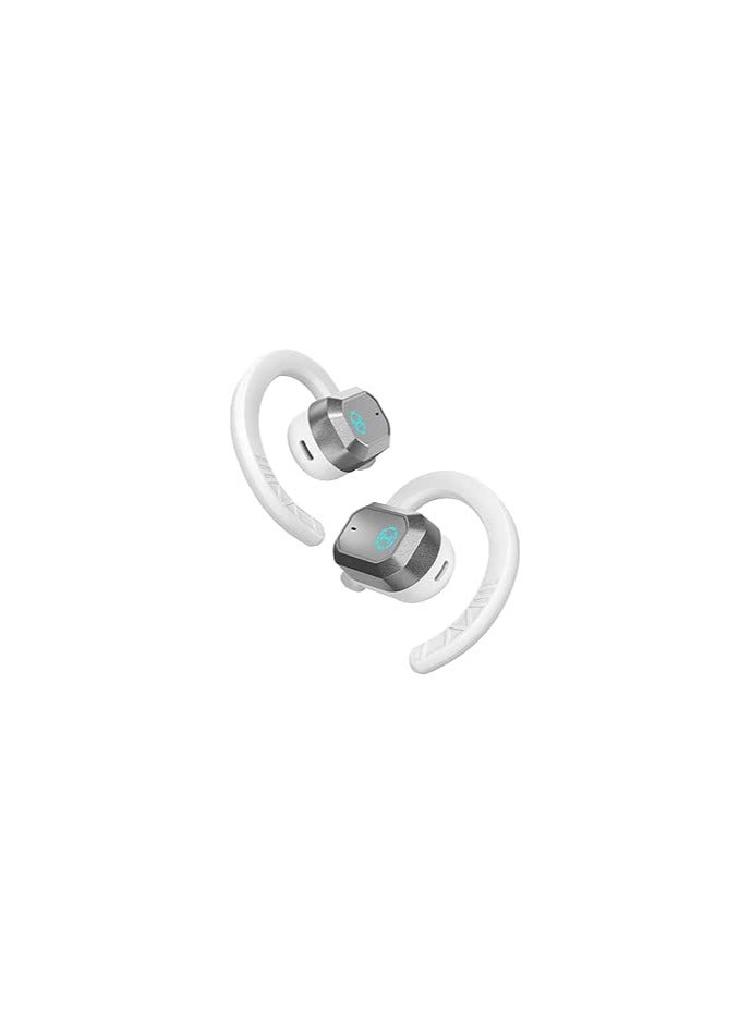 EDIFIER - Air 2 Open Ear Earbuds with Ear Loops, Bluetooth 5.3 Open Ear Wireless Headphones with Boosted Bass, Built-in ENC Mic, 28H Playtime, RGB, Silicone Earhook for Workout Running Gaming White - Image 1