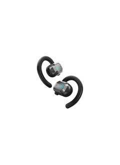 EDIFIER Air 2 Open Ear Earbuds with Ear Loops, Bluetooth 5.3 Open Ear Wireless Headphones with Boosted Bass, Built-in ENC Mic, 28H Playtime, RGB, Silicone Earhook for Workout Running Gaming Black  - Image 1