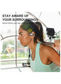 EDIFIER Air 2 Open Ear Earbuds with Ear Loops, Bluetooth 5.3 Open Ear Wireless Headphones with Boosted Bass, Built-in ENC Mic, 28H Playtime, RGB, Silicone Earhook for Workout Running Gaming Black  - Image 5