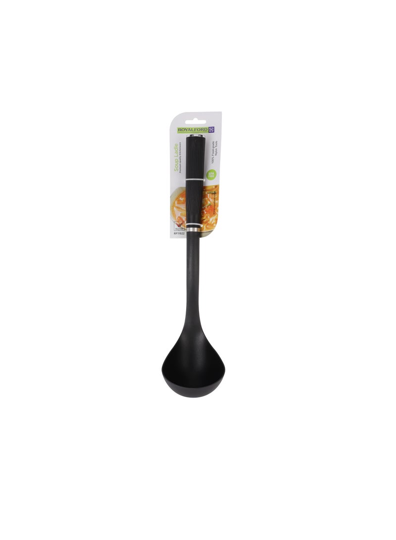 Royalford Royalford Royalford Nylon Soup Ladle- RF11922|Ideal For Serving Soup, Curry, Sauces black  - Image 3