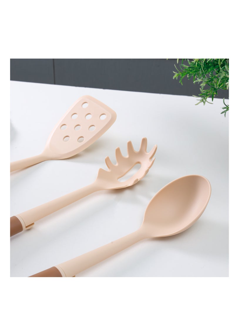 Royalford Royalford 6-piece Nylon Kitchen Tools Set- RF12582/ with Holder, Heat-Resistant, Includes Ladle, Spoon, Skimmer, Pasta, Spoons, Slotted Turner/ Ergonomic, Anti-Slip Handle Multicolor  - Image 4