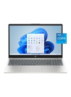 إتش بي 15-FD0095WM Laptop With 15.6-Inch FHD IPS Display, Core i5-1235U Processor/8GB RAM/256GB SSD/Intel Iris Xe Graphics/Windows 11 Home English Silver  - Image 1