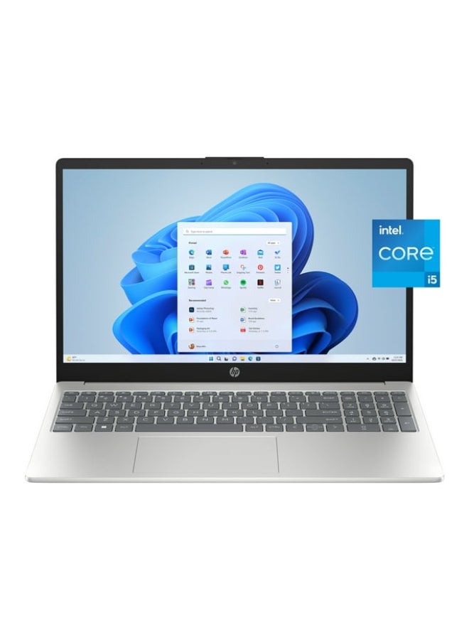 HP - 15-FD0095WM Laptop With 15.6-Inch FHD IPS Display, Core i5-1235U Processor/8GB RAM/256GB SSD/Intel Iris Xe Graphics/Windows 11 Home English Silver - Image 1