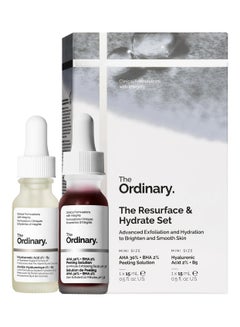 The Resurface & Hydrate Set (AHA 30% + BHA 2% Peeling Solution and Hyaluronic Acid 2% + B5 2X15 ml) 2 X 15 mlml