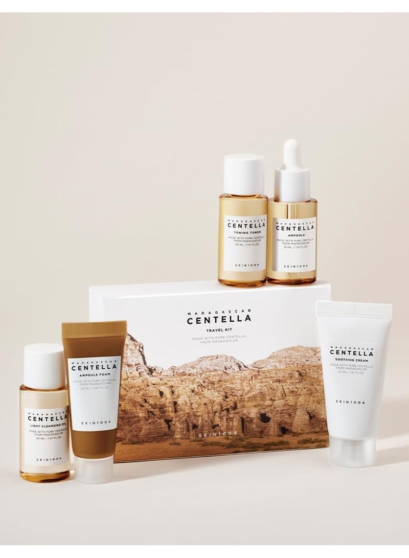 skin1004 Madagascar Centella Travel Kit, Toner, Ampoule, Soothing Cream, Cleansing Oil, Ampoule Foam, Basic Skincare Box, Compact Size, Soothing Calming  - Image 4