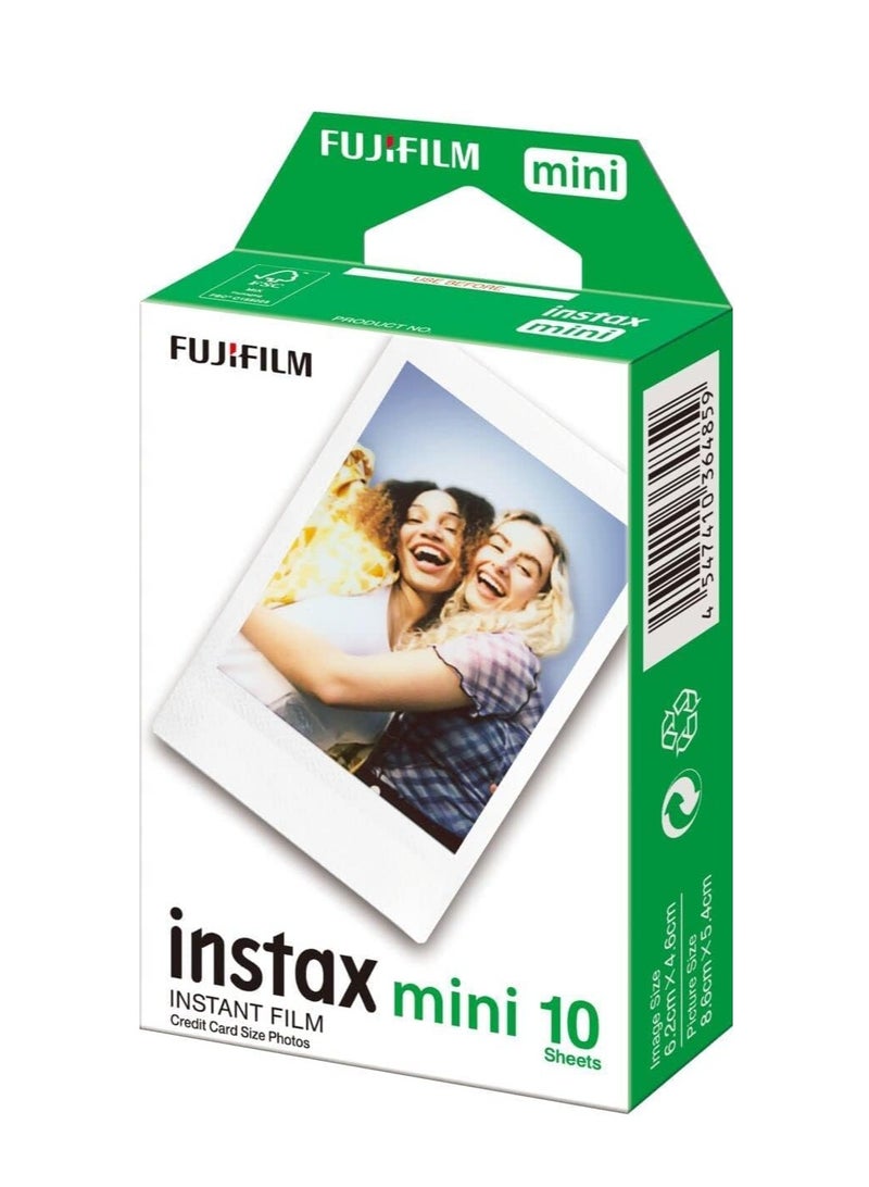 FUJIFILM - Party pack, Instax Film Mini, Bundle Of 10 Packs, 100 Shot film White border - Image 1