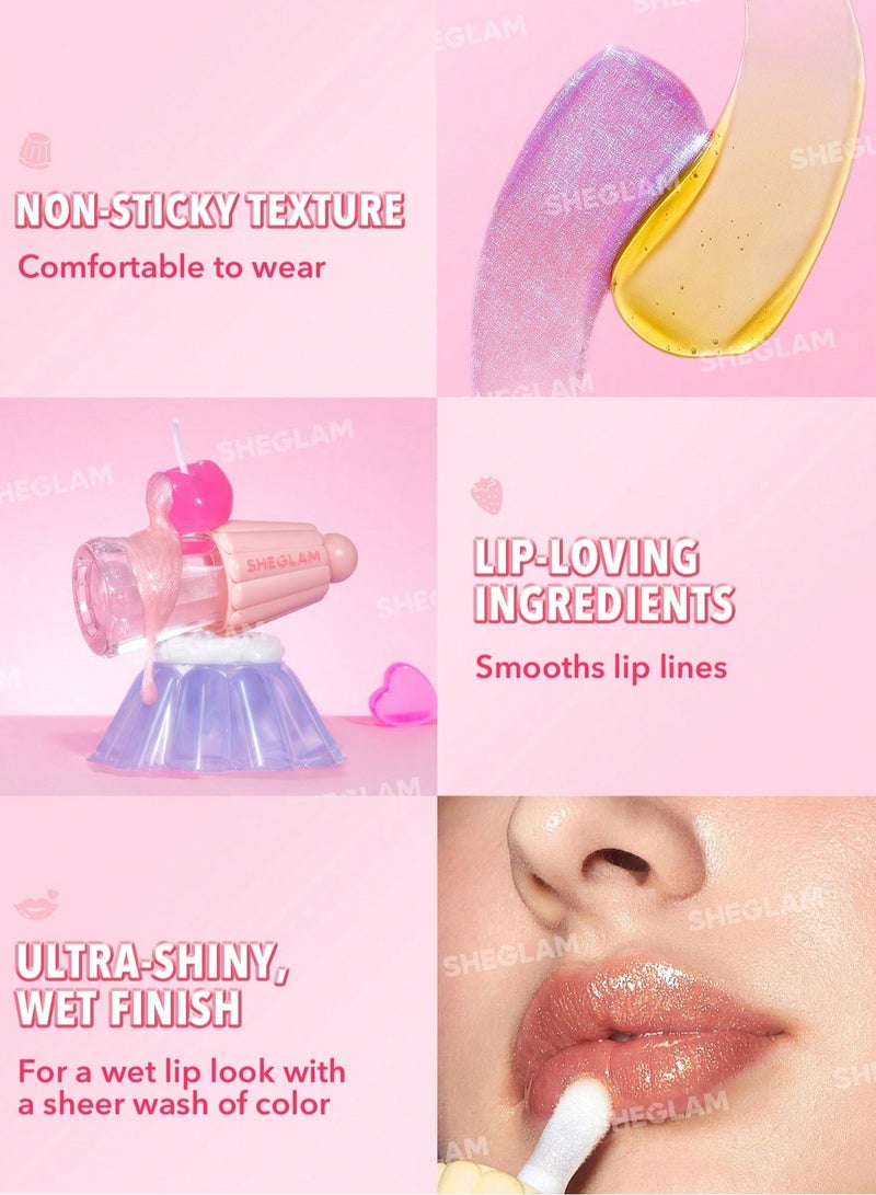 SHEGLAM Jelly Wow Hydrating Lip Oil - Princess Vibes - Image 4