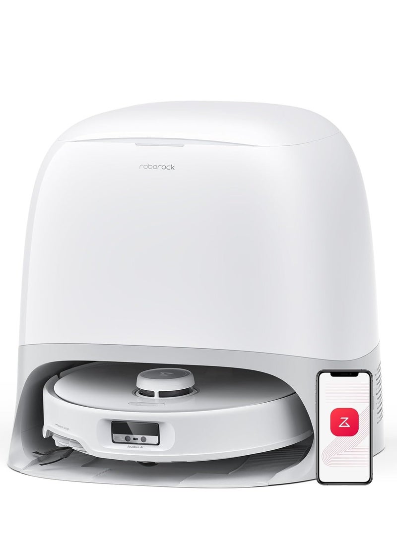 روبو روك Qrevo Curv Robot Vacuum and Mop, 18,500Pa Suction, Zero-Tangling, DuoDivide Main Brush, FlexiArm Arc Side Brush, FlexiArm Mop, AdaptiLift Chassis, Auto Mop Washing & Drying, Self-Emptying 1 mW Qrevo Curv White 