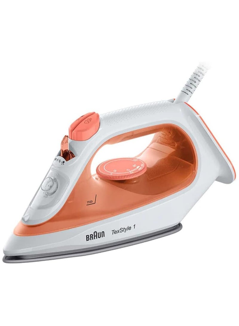 Braun TexStyle 1 Steam Iron SI 1009, 1900 Watts, 50% Energy Saving, Orange 220 ml 1900 W ‎SI 1009 orange
