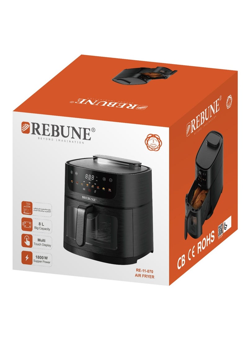 ريبون قلاية هوائية  – استمتع بطعام صحي مقرمش بكل سهولة! 8 L 1800 W RE-11-070  - Image 2
