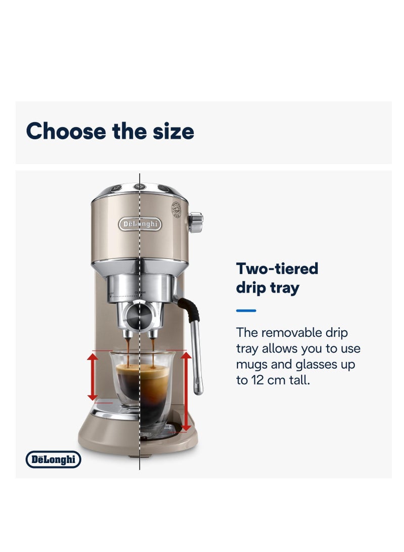 De'Longhi - DeLonghi - Mac. Cafe Manual EC885.BG, Metallic Polycarbonate, Beige 1.1 L 1350 W EC 885.GY beig - Image 1
