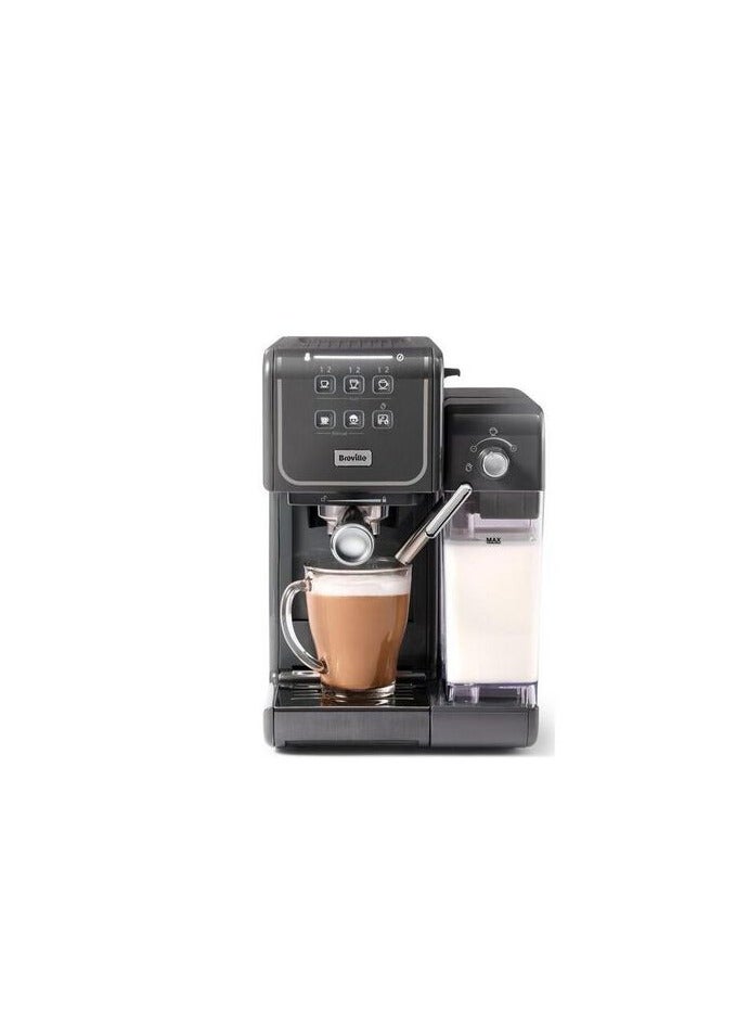 Breville Prima Latte III Coffee Maker, Espresso Machine, Cappuccino and Latte Machine, 19 Bar Italian Pump, Automatic Milk Frother, Compatible with ESE Pods, Grey [VCF146X] 600 ml 1470 W VCF146X grey - Image 1
