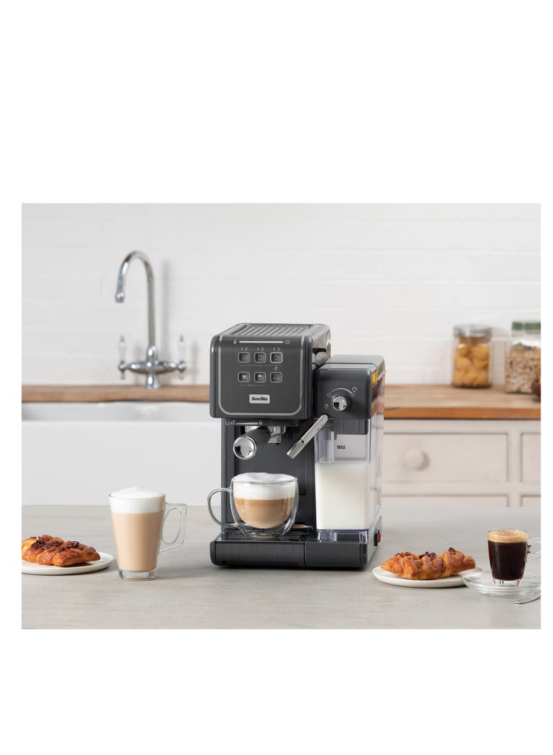 Breville Prima Latte III Coffee Maker, Espresso Machine, Cappuccino and Latte Machine, 19 Bar Italian Pump, Automatic Milk Frother, Compatible with ESE Pods, Grey [VCF146X] 600 ml 1470 W VCF146X grey - Image 3