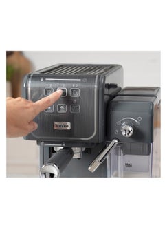بريفيل Breville Prima Latte III Coffee Maker, Espresso Machine, Cappuccino and Latte Machine, 19 Bar Italian Pump, Automatic Milk Frother, Compatible with ESE Pods, Grey [VCF146X] 600 ml 1470 W VCF146X grey  - Image 2