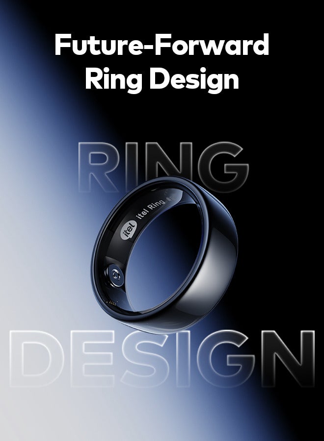 إيتيل - 220 mAh Smart Ring 10ATM Waterproof With Multiple Fitness Modes All-day Health Monitoring #11 Silver - Image 1