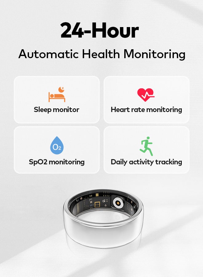 220 mAh Smart Ring 10ATM Waterproof With Multiple Fitness Modes All-day Health Monitoring #11 Gold