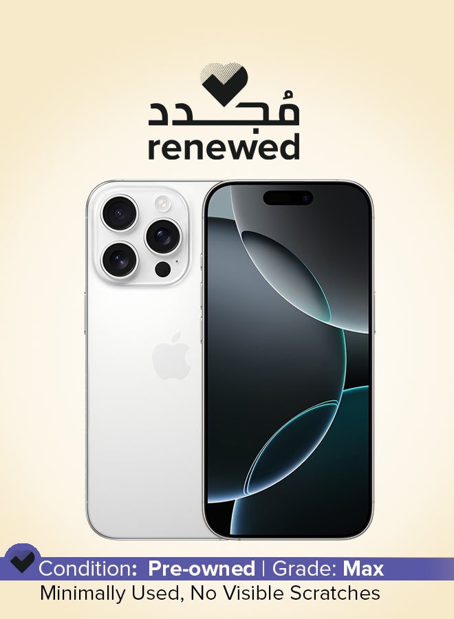 Apple Renewed - iPhone 16 Pro 256GB White Titanium 5G With Facetime - International Version - Image 1
