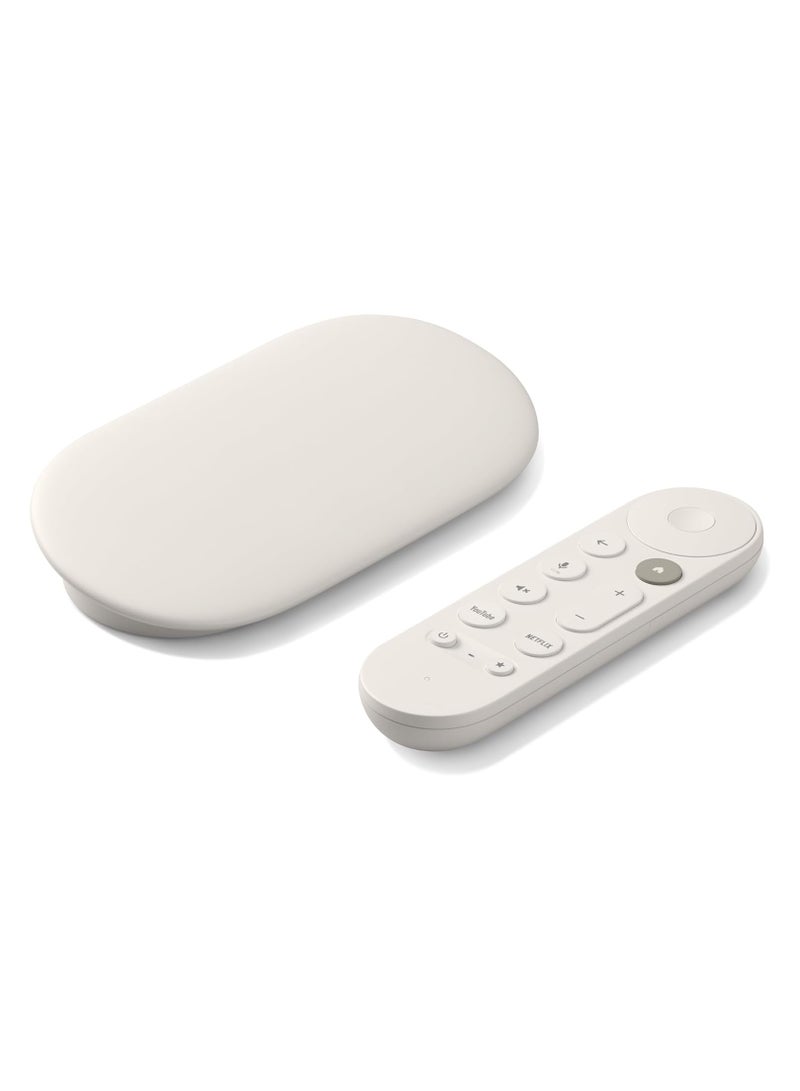 جوجل - Google TV Streamer 4K - Fast Streaming Entertainment on Your TV with Voice Search Remote - Watch Movies, Shows, Live TV, and Netflix in 4K HDR - Smart Home Control - 32 GB of Storage - Porcelain Porcelain - Image 1