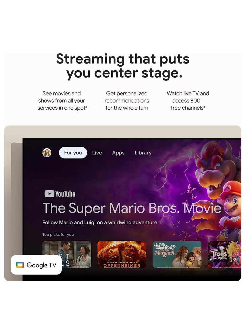 جوجل - Google TV Streamer 4K - Fast Streaming Entertainment on Your TV with Voice Search Remote - Watch Movies, Shows, Live TV, and Netflix in 4K HDR - Smart Home Control - 32 GB of Storage - Porcelain Porcelain - Image 1