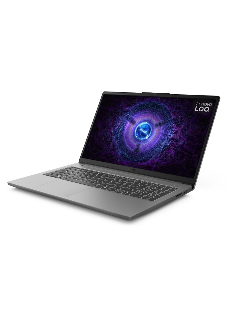لينوفو LOQ Essential 15IAX9E Laptop – Intel 12th Gen i5-12450HX, NVIDIA GeForce RTX 3050 6GB, 16GB DDR5 RAM, 512GB PCIe SSD, 15.6" FHD IPS 144Hz (100% sRGB), LA1 AI Chip, Backlit Keyboard, Wi-Fi 6, Luna Grey English/Arabic Luna Grey - Image 1