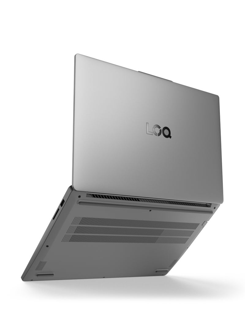 لينوفو LOQ Essential 15IAX9E Laptop – Intel 12th Gen i5-12450HX, NVIDIA GeForce RTX 3050 6GB, 16GB DDR5 RAM, 512GB PCIe SSD, 15.6" FHD IPS 144Hz (100% sRGB), LA1 AI Chip, Backlit Keyboard, Wi-Fi 6, Luna Grey English/Arabic Luna Grey - Image 5