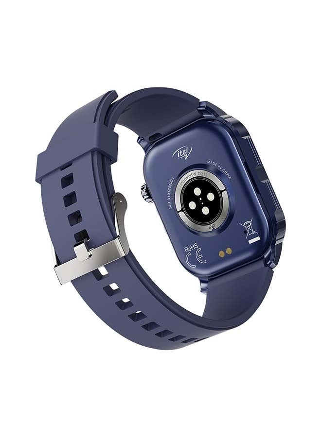 ITEL 300 mAh Smart Watch O21, 2.01" Large Screen, 100+ Workout Modes, 24/7 Heart Rate Monitoring With Abnormal Rhythm Alerts, Bluetooth Calling, iOS And Android Compatible Midnight Blue  - Image 3