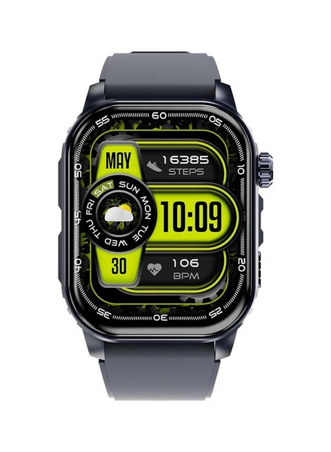 300 mAh Smart Watch O21, 2.01" Large Screen, 100+ Workout Modes, 24/7 Heart Rate Monitoring With Abnormal Rhythm Alerts, Bluetooth Calling, iOS And Android Compatible Lurex Black