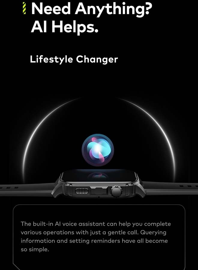 ITEL 300 mAh Smart Watch O21, 2.01" Large Screen, 100+ Workout Modes, 24/7 Heart Rate Monitoring With Abnormal Rhythm Alerts, Bluetooth Calling, iOS And Android Compatible Lurex Black  - Image 5