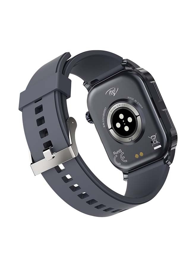 ITEL 300 mAh Smart Watch O21, 2.01" Large Screen, 100+ Workout Modes, 24/7 Heart Rate Monitoring With Abnormal Rhythm Alerts, Bluetooth Calling, iOS And Android Compatible Lurex Black  - Image 2